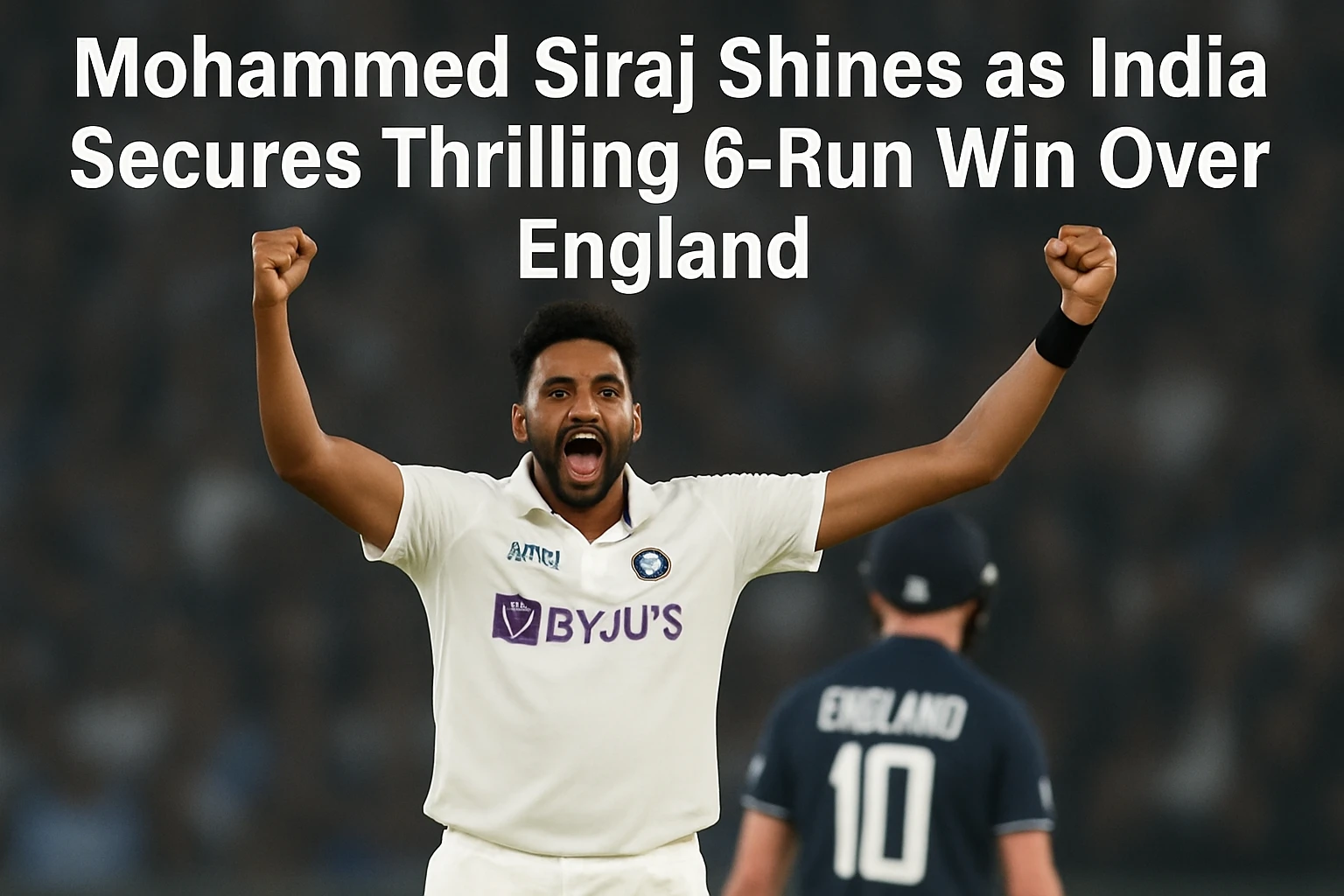 Mohammed Siraj Shines as India Secures Thrilling 6-Run Win Over England
