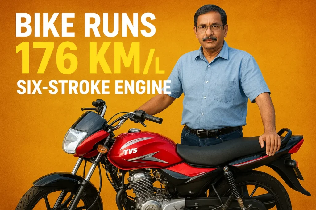 Bike runs 176km per litre on 6 stroke engine