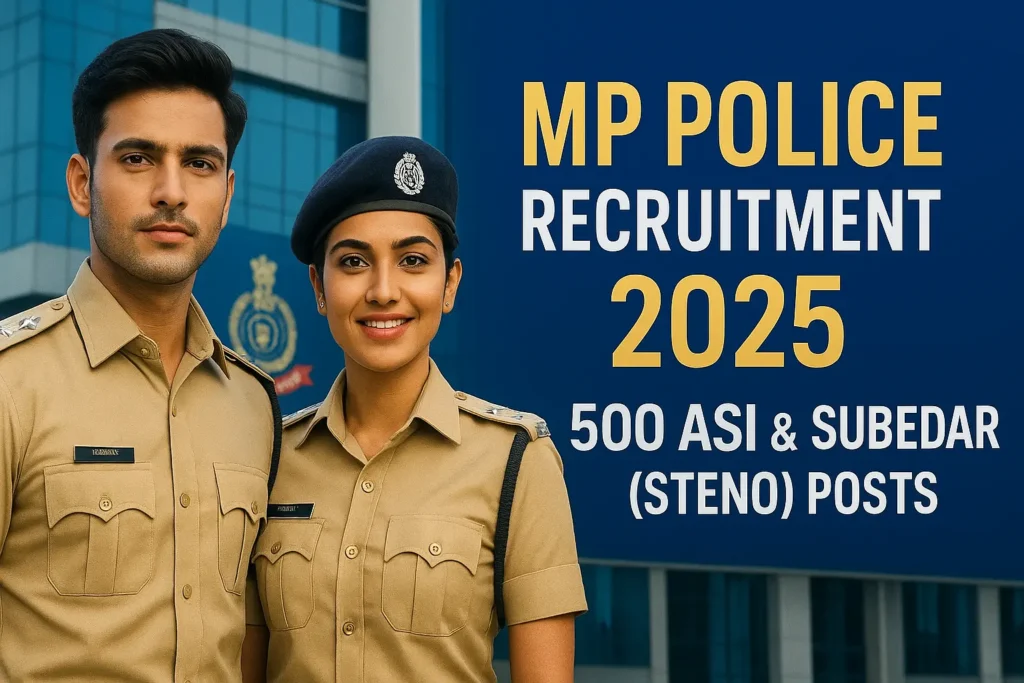 MPESB MP Police Vacancy 2025 – 500 ASI and Subedar (Steno) Posts Announced