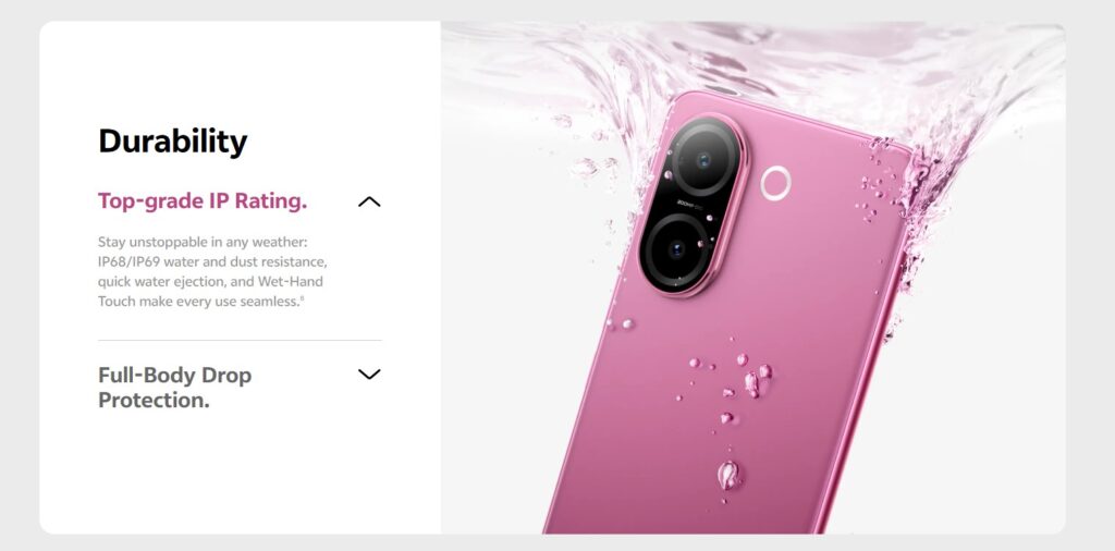 Vivo V60e Elite Purple with Full body drop protection