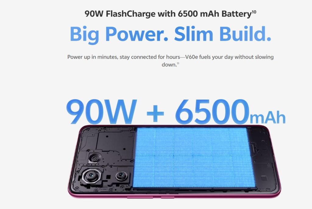 Vivo V60e Elite Purple with 6500mAh battery