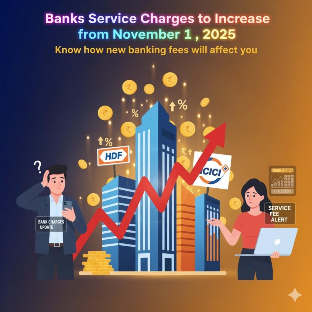 Banks Service Charges Hike from 1 November 2025 Shocking New Fees