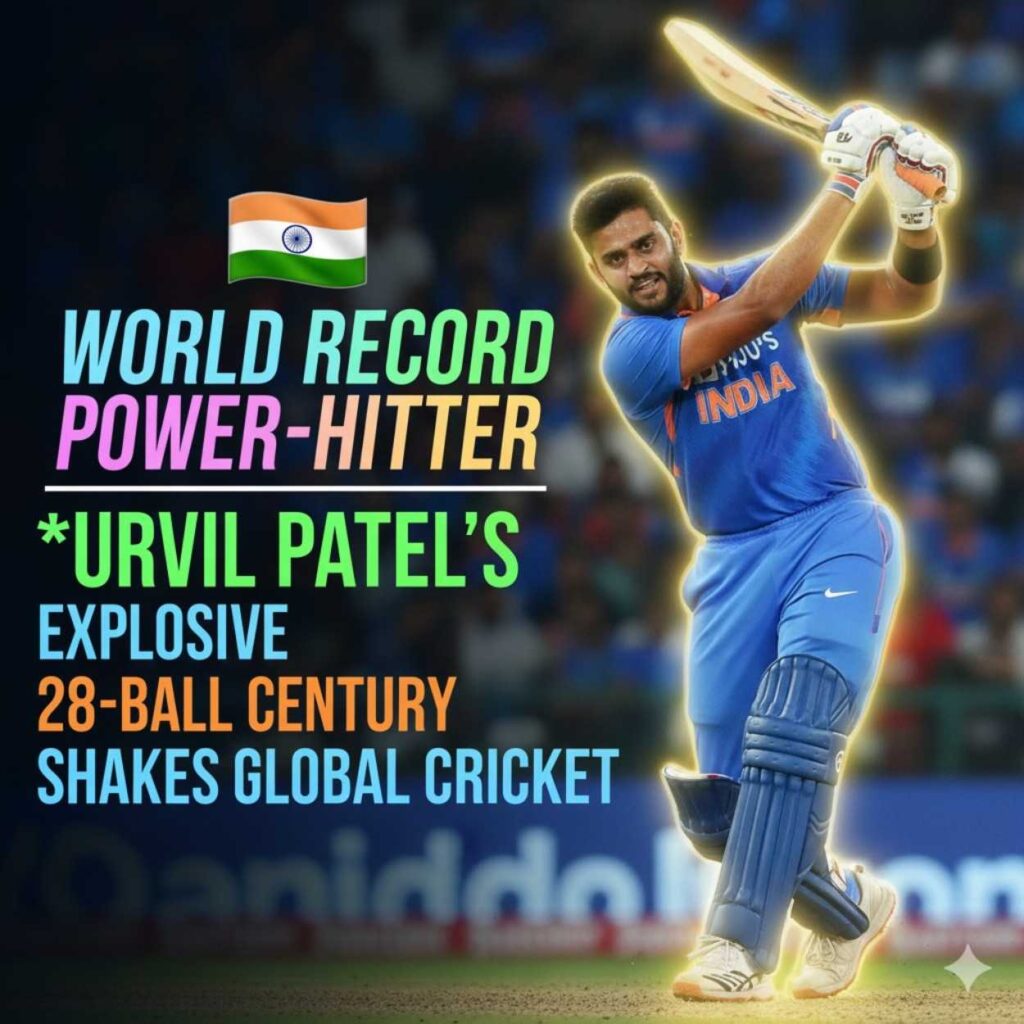 Breathtaking! Urvil Patel's 28-Ball Century Shatters Records