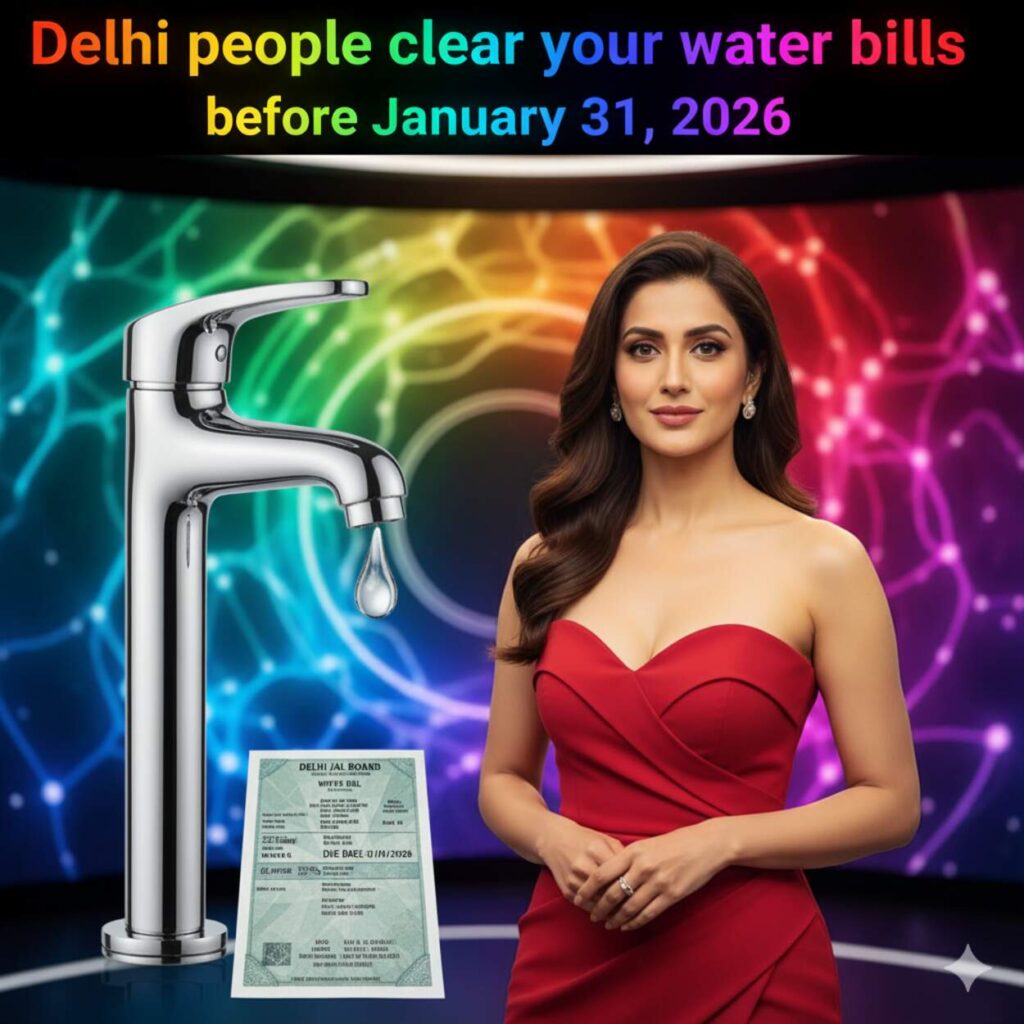 Delhi people clear your water bills before January 31, 2026