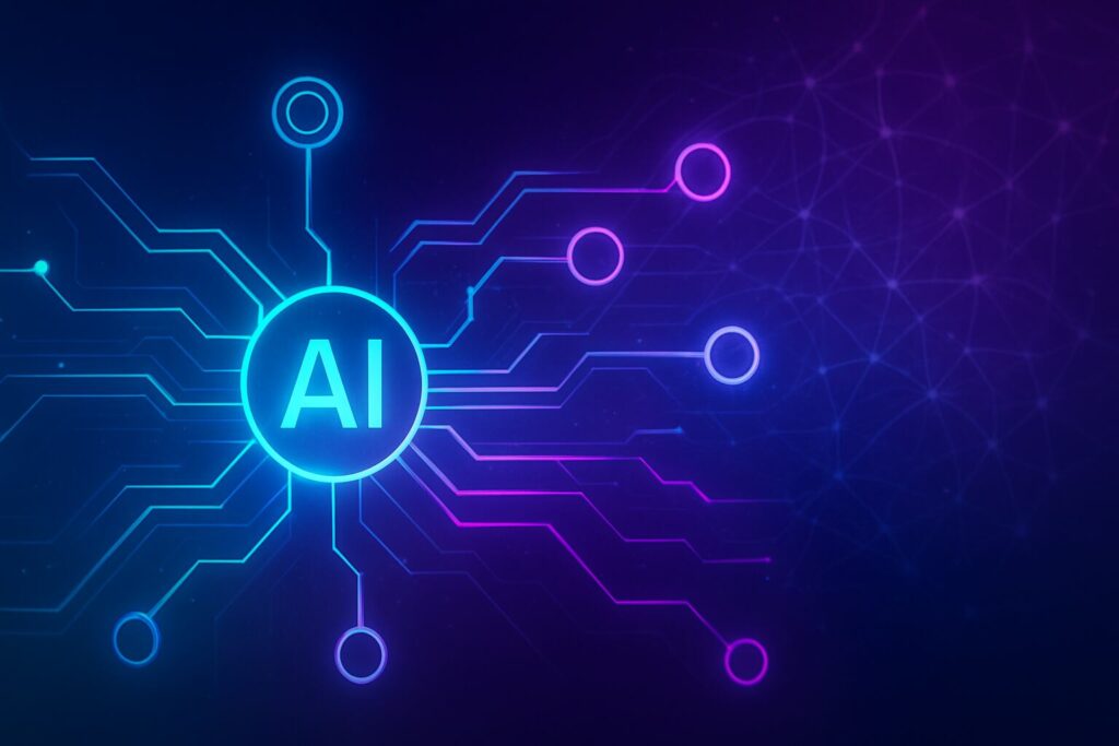 Illustration of AI agent logic with connectors