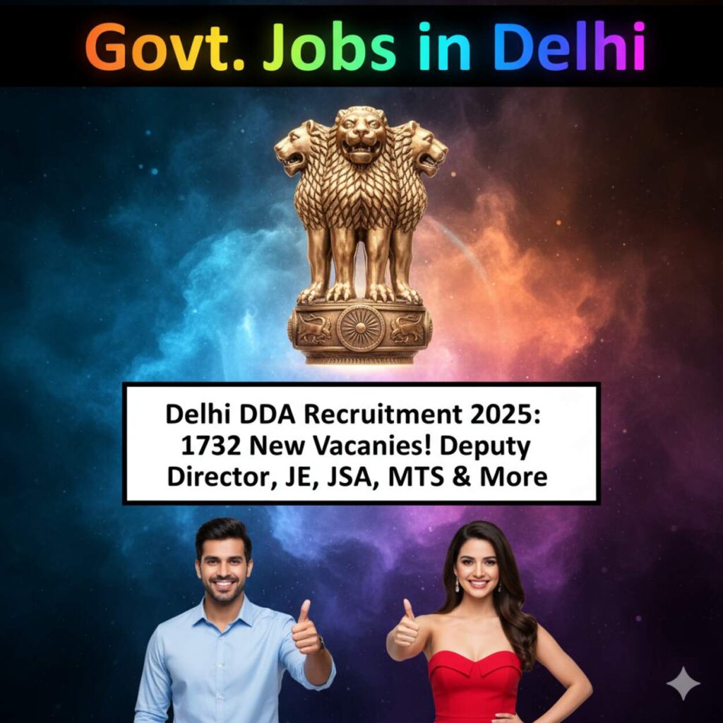 Power Alert Delhi DDA Recruitment 1732 Jobs Open Now!