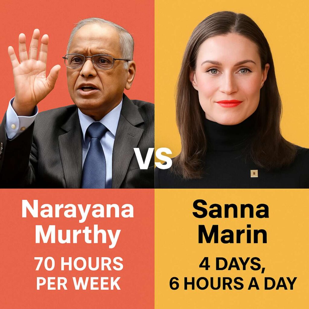 Sanna Marin vs Narayana Murthy Two Powerful Visions Shaping the Future of Work
