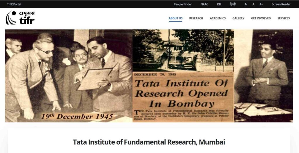 Tata Institute of Fundamental Research (TIFR), Mumbai, Gov Jobs in Mumbai