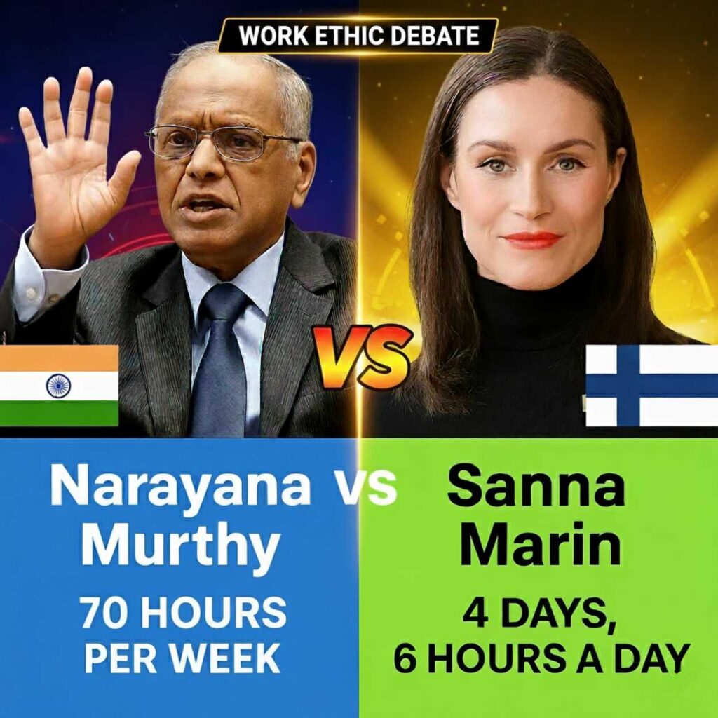The Great Sanna Marin vs Narayana Murthy Work Revolution