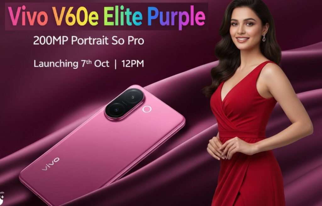 Vivo V60e Elite Purple to Launch on 7 October 2025