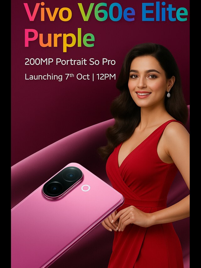 vivo V60e Elite Purple with Stunning Look & Features !