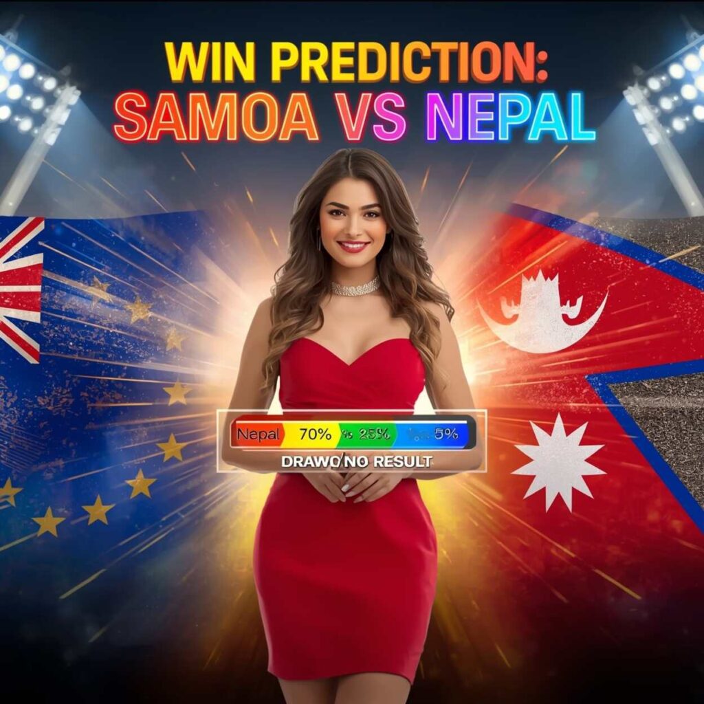 Win Prediction Samoa Vs Nepal, Who will Will the tomorrow's ICC Men's T20 World Cup Qualifier match (super six T20, 21 of 21)
